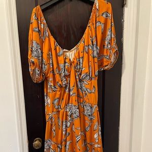 Rebdolls "Sunset Goddess" Plunge Mini Dress